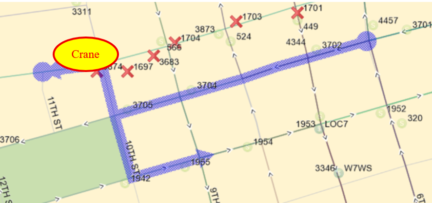 Stops will re-open Saturday through Tuesday. Routes 14, 93, 94, 95, & 96 14, 93, 94, 95, & 96 Westbound: Grand (W), Right (N) on 10th, Left (W) on High back to route. 14, 93, 94, 95, & 96 Eastbound: High (E), Right (S) on 10th, Left (E) on Locust back to route. Please catch the bus along Grand Ave. If Crane is set-up.