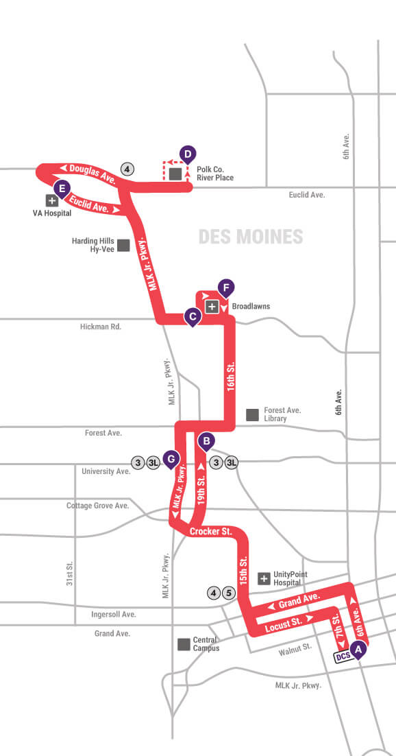 Map of new route 2. See turn-by-turn section for routing via text or audio.