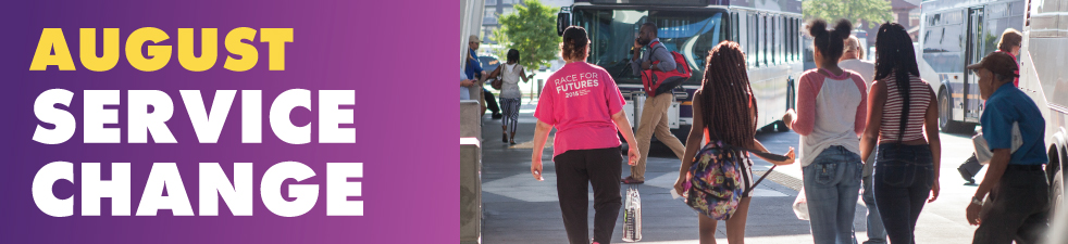 Image promoting the August 2025 service change